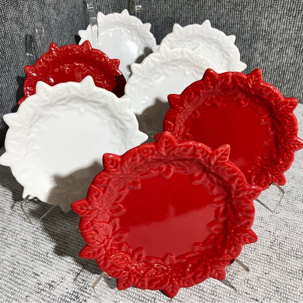 Poinsettia dishes